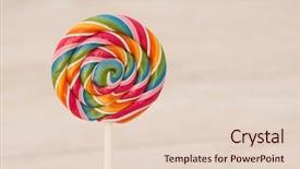  Presentation with music reggae colors - Slides consisting of lolly pop - nice round lollipop with many background and a lemonade colored foreground