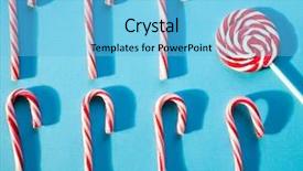  Presentation with lolly - Slides enhanced with lolly pop on blue background and a light blue colored foreground