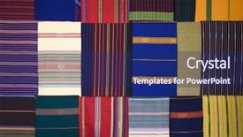  Presentation with textile - Presentation theme having lombok textile background and a navy blue colored foreground