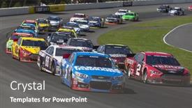  Presentation with raceway - Colorful presentation design enhanced with lomg-pond-pa-aug-04 backdrop and a gray colored foreground