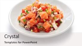  Presentation with hawaiian volcano - Colorful PPT layouts enhanced with lomi lomi salmon hawaiian raw backdrop and a soft green colored foreground