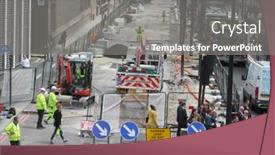  Presentation with maintenance - Beautiful presentation design featuring london-16-june-heavy-traffic backdrop and a gray colored foreground