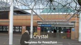  Presentation with rise - PPT layouts having london-5-march-uk-hospitals background and a gray colored foreground