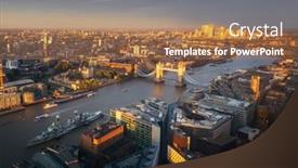  Presentation with london - Audience pleasing slide deck consisting of london-aerial-view-with-tower backdrop and a coral colored foreground