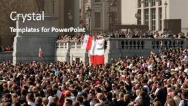  Presentation with plane crash - Colorful presentation theme enhanced with london-april-18-poland-mourns backdrop and a tawny brown colored foreground