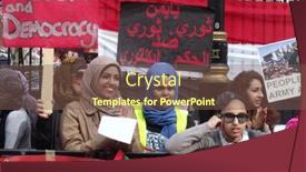  Presentation with democracy - Presentation theme enhanced with london-april-2-unidentified-yemen background and a tawny brown colored foreground