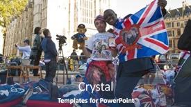  Presentation with westminster - Slides with london-april-27-royal-family background and a ocean colored foreground