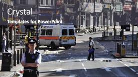  Presentation with third - Theme enhanced with london-august-09-clapham-junction background and a dark gray colored foreground