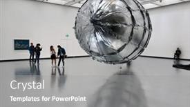  Presentation with gallery - Audience pleasing presentation theme consisting of london-august-19-2018-artworks backdrop and a gray colored foreground