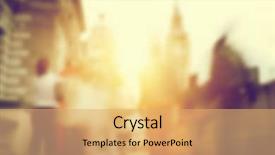  Presentation with sun clock - PPT theme having london blur defocused sun background and a yellow colored foreground