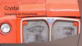  Presentation with bus - Presentation design with london bus background and a coral colored foreground