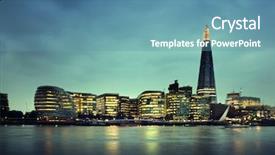  Presentation with london - Slides featuring london city at sunset uk background and a teal colored foreground