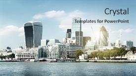  Presentation with skyline - Amazing PPT layouts having london city skyline backdrop and a light blue colored foreground
