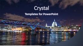 Presentation with paul - Theme with london cityscape showing illuminated bar background and a navy blue colored foreground