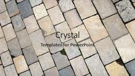  Presentation with london - Presentation theme having london cobblestones background and a mint green colored foreground