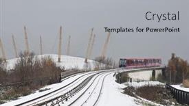  Presentation with record - Amazing PPT theme having london-december-02-the-snow backdrop and a light gray colored foreground