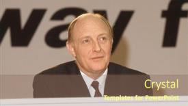  Presentation with press - Presentation theme consisting of london-december-4-rt-hon background and a violet colored foreground