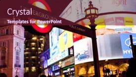  Presentation with circus - Slide deck enhanced with london-england-feb-13-famous background and a tawny brown colored foreground