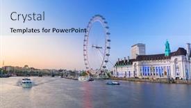  Presentation with ferris wheel - Audience pleasing presentation consisting of london-england-may-14-2016 backdrop and a light blue colored foreground