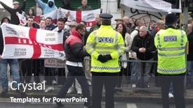  Presentation with mosque - Presentation design enhanced with london-feb-12-english-defence background and a dark gray colored foreground