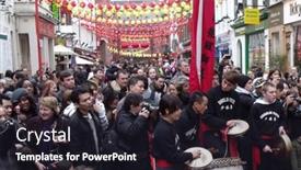  Presentation with chinese new year - Amazing presentation theme having happy retirement and relaxation theme backdrop and a violet colored foreground