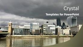  Presentation with walkie talkie - Beautiful theme featuring london-february-17-2017-dark backdrop and a gray colored foreground