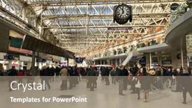  Presentation with passengers services - Beautiful PPT theme featuring london-february-17-2017-passengers backdrop and a coral colored foreground