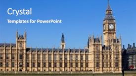  Presentation with government - Presentation design consisting of london-government-houses background and a teal colored foreground