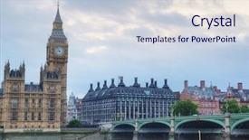  Presentation with westminster - Beautiful presentation theme featuring london-houses-of-the-parliament backdrop and a lemonade colored foreground