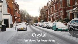  Presentation with britain - Theme enhanced with london-january-7-snow-covers background and a gray colored foreground