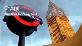  Presentation with london underground - Beautiful presentation featuring london-july-29-the-london backdrop and a teal colored foreground