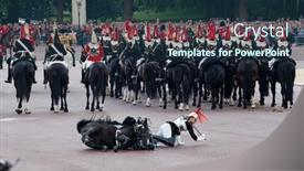  Presentation with june birthday - Slides enhanced with london-june-11-royals-horse background and a tawny brown colored foreground