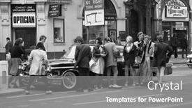  Presentation with music rock roll - Presentation theme having london-may-15-unidentified-music background and a  colored foreground