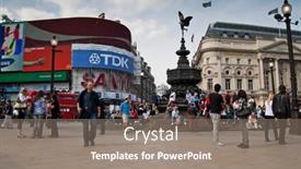  Presentation with intersection - Slide deck consisting of london-may-21-tourists background and a gray colored foreground