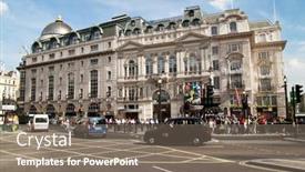  Presentation with intersection - Amazing PPT layouts having london-may-21-traffic backdrop and a gray colored foreground