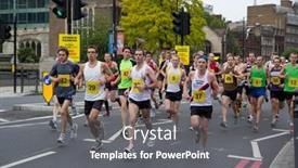  Presentation with athletes - Colorful theme enhanced with london-may-30-athletes-run backdrop and a gray colored foreground