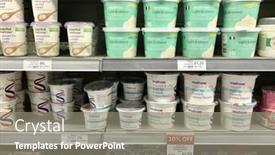  Presentation with dairy products - Audience pleasing presentation theme consisting of london-november-29-2016-dairy backdrop and a gray colored foreground