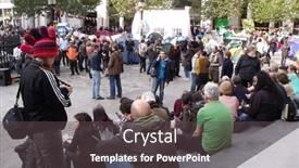  Presentation with cities - Beautiful theme featuring london-oct-23-anti-capitalist backdrop and a dark gray colored foreground