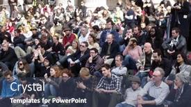  Presentation with cities - PPT layouts with london-oct-23-anti-capitalist background and a ocean colored foreground