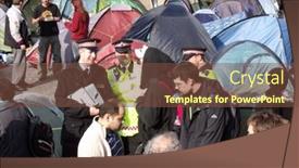  Presentation with cities - Colorful PPT theme enhanced with london-oct-23-anti-capitalist backdrop and a tawny brown colored foreground