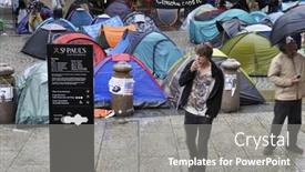  Presentation with stock exchange - Slide deck enhanced with london-october-27-since-october background and a gray colored foreground