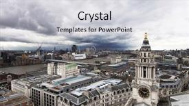 Presentation with paul - Slide set having teather - london panorama from st paul background and a  colored foreground
