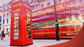  Presentation with red telephone - Presentation theme consisting of london-red-telephone-booth background and a coral colored foreground