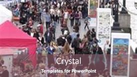  Presentation with celebrations - Beautiful PPT theme featuring london-sept-11-crowds-enjoying backdrop and a  colored foreground