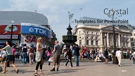 Presentation with circus - PPT theme having london-september-20-tourists background and a light blue colored foreground