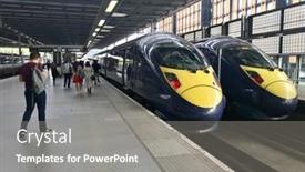  Presentation with passengers - Cool new slides with london-september-3-2017-passengers backdrop and a gray colored foreground