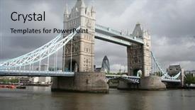  Presentation with london - Presentation theme with london skyline 30 st mary background and a  colored foreground