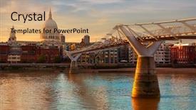  Presentation with paul - Audience pleasing theme consisting of london st paul pauls cathedral backdrop and a coral colored foreground