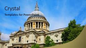  Presentation with paul - Beautiful slides featuring london st paul pauls cathedral backdrop and a light blue colored foreground