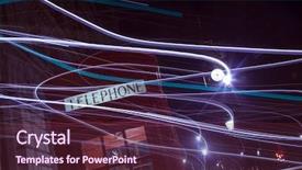  Presentation with london at night - Cool new slide set with london telephone box and big backdrop and a tawny brown colored foreground